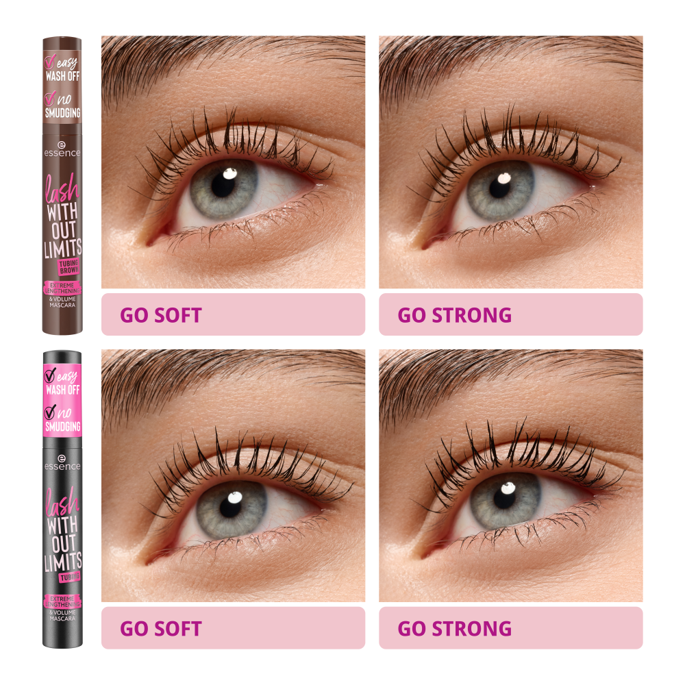 lash WITHOUT LIMITS TUBING BROWN EXTREME LENGTHENING & VOLUME MASCARA - Image 2