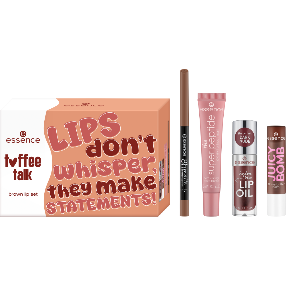 toffee talk brown lip set